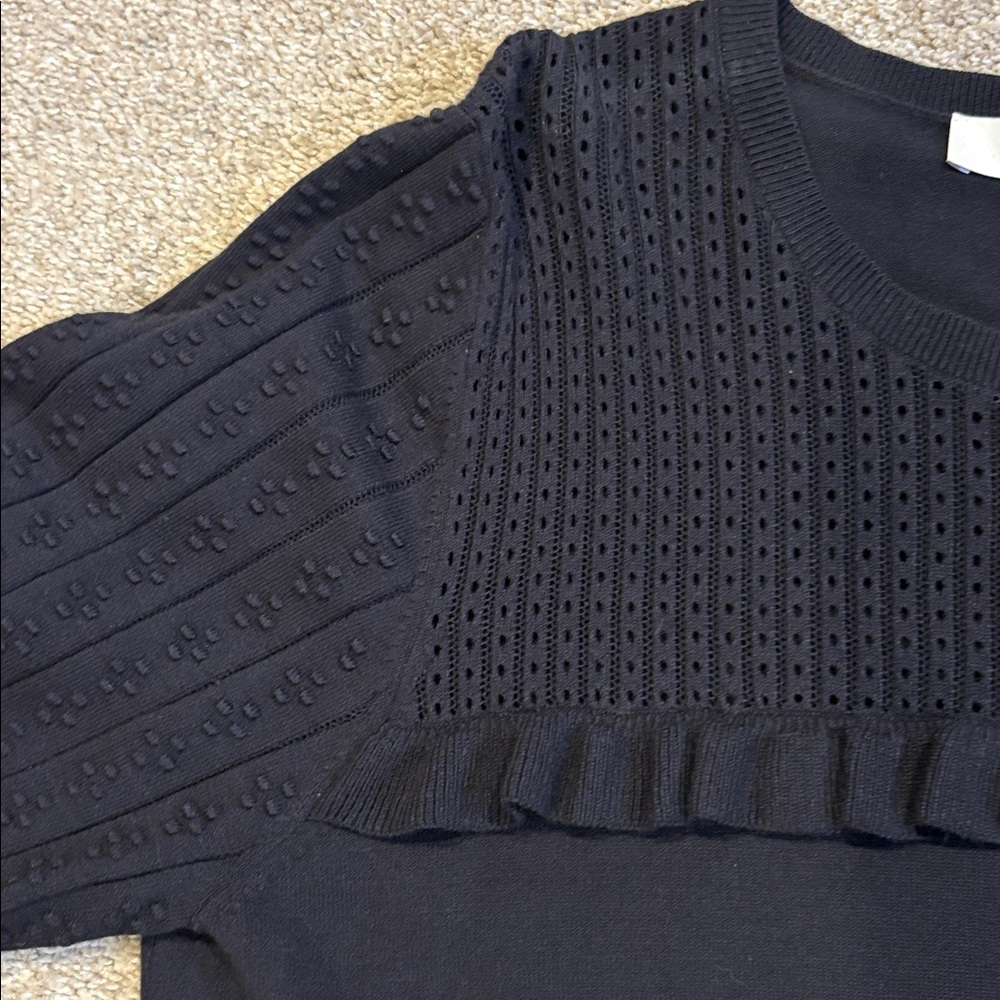 LOFT Black Knit Top